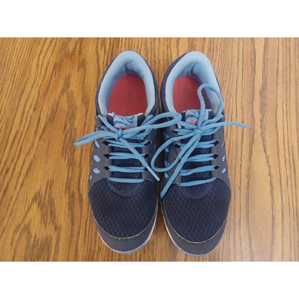 Asics Gel-Fit Tempo Lace Up Athletic Shoe Womens Size 7.5 S563N Blue White Pink - Picture 2 of 11